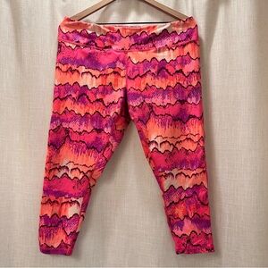 Zella Pink and Orange Patterned Leggings